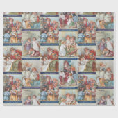 Charmante Viktorianische Kinder mit Weihnachten Geschenkpapier (Flach)