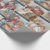 Charmante Viktorianische Kinder mit Weihnachten Geschenkpapier (Ecke)