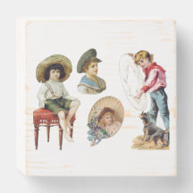 Charmante Viktorianische Kinder und Hundekollektio