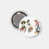 Charmante Viktorianische Kinder und Hundekollektio Magnet (Vorderseite/Rückseite)