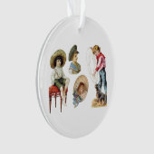 Charmante Viktorianische Kinder und Hundekollektio Ornament (Vorderseite)