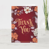 Charmante Vintage Blume Dankeskarte (Vorderseite)