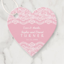 Charmante Vintage Hochzeit in Pink Geschenkanhänger