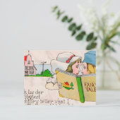 Charmante Vintage Märchen Illustration: Postkarte (Stehend Vorderseite)