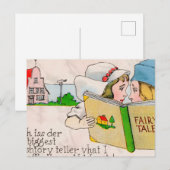 Charmante Vintage Märchen Illustration: Postkarte (Vorne/Hinten)