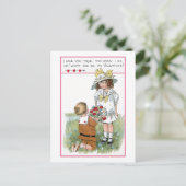 Charmante Vintage Valentine-Kinder Feiertagspostkarte (Stehend Vorderseite)