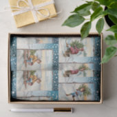 Charmante Vintage WinterAngeln im Schnee Seidenpapier (Geschenk)