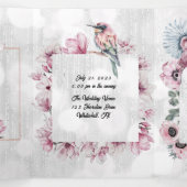 Charmante Vögel und Magnolienblüten Dreifach Gefaltete Einladung (Innenseite Mitte)