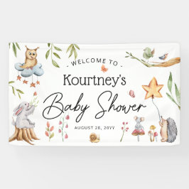 Charmante Waldtiere neutrale Babydusche Banner