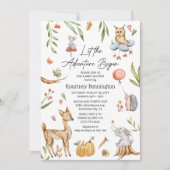 Charmante Waldtiere neutrale Babydusche Einladung (Vorderseite)