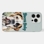 Charmante Wasserfarbe Boxer Hunde Kunst iPhone Hülle (Rückseite (Horizontal))