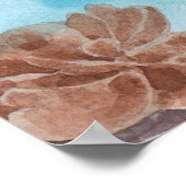 Charmante Wasserfarbenschildkröte Poster (Ecke)