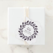 Charmante Watercolor Tinte Foliage Wreath Wedding Geschenkanhänger (Beispiel)