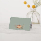 Charmante Weide Herbst Pumpkin Erntedank Dinner Platzkarte (Rückseite)