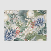 Charmante Weihnachten Elfenbeinschmuck Blue Red Seidenpapier (Vorderseite)