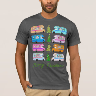 Charmante Weihnachts-Camper Retro-Motorhomes Wohnm T-Shirt
