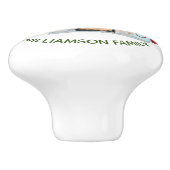 Charmante Weihnachts-Feuerplatz-Szene Keramikknauf (Seitenansicht)