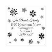 Charmante Weihnachts-Snowflake-Adresse Gummistempel (Prägung)