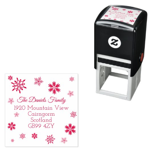 Charmante Weihnachts-Snowflake-Adresse Permastempel (Beispiel)