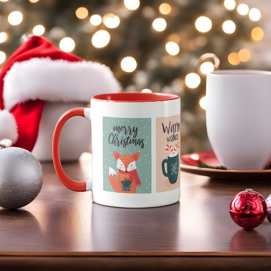 Charmante Weihnachts-Tasse mit 4 festlichen Design Tasse