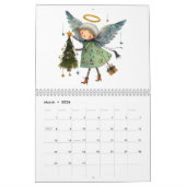 Charmante WeihnachtsAngels Folk Art Style Kalender (Mär 2026)