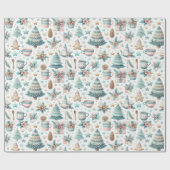 Charmante Weihnachtsbrille Geschenkpapier (Flach)