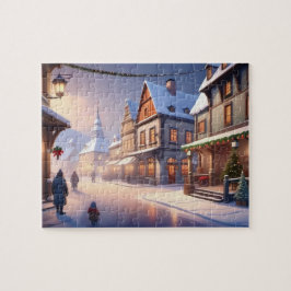 Charmante Weihnachtsdörfchen Winterherrschaft Puzzle