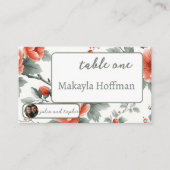 Charmante Weihnachtsfeier mit romantischem Foto Platzkarte (Vorderseite)