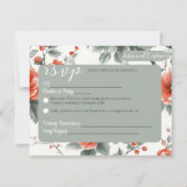 Charmante Weihnachtsfeier mit romantischem Foto RSVP Karte (Rückseite)