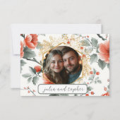 Charmante Weihnachtsfeier mit romantischem Foto RSVP Karte (Vorderseite)