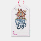 Charmante Weihnachtsgeschenke mit gemütlicher Hütt Geschenkanhänger (Vorderseite)