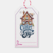 Charmante Weihnachtsgeschenke mit gemütlicher Hütt Geschenkanhänger (Rückseite)