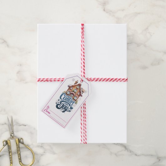Charmante Weihnachtsgeschenke mit gemütlicher Hütt Geschenkanhänger (Mit Garn)