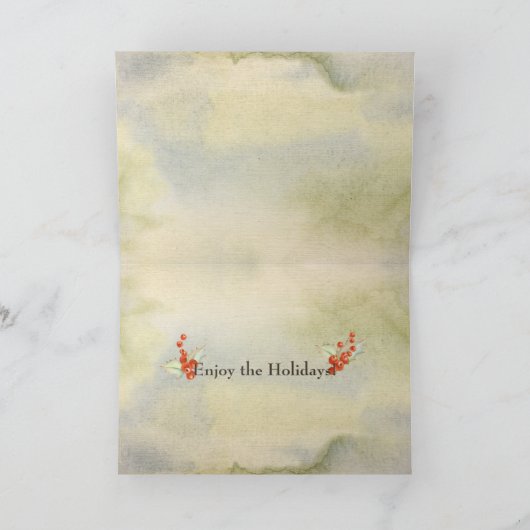 Charmante Weihnachtskuh Feiertagskarte (Innenseite)