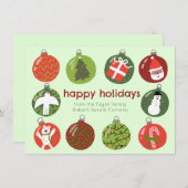 Charmante Weihnachtsschmuck Vintag Xmas CUSTOM Feiertagskarte (Vorne/Hinten)