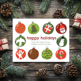 Charmante Weihnachtsschmuck Vintag Xmas CUSTOM Postkarte