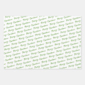 Charmante Weihnachtsschmuck Xmas Streifen Vielfalt Geschenkpapier Set (Vorderseite 3)