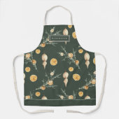 Charmante Weihnachtswald Green Custom Schürze (Vorderseite)