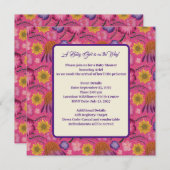 Charmante Wildblume Pink Babydusche (Vorne/Hinten)