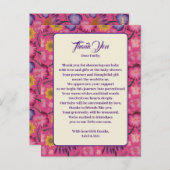 Charmante Wildblume Pink Babydusche Postkarte (Vorne/Hinten)