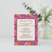 Charmante Wildblume Rosa Kinderdusche Einladungen (Stehend Vorderseite)