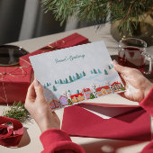 Charmante Winter Village - Personalisiert Karte