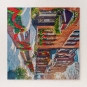 Charmante Winterferienlandschaft Puzzle (Horizontal)