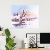 Charmante Winterlandschaft 3 Poster (Heimbüro)