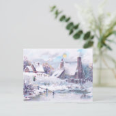 Charmante Winterlandschaft Postkarte (Stehend Vorderseite)