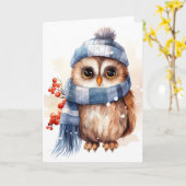 Charmante Winterschnecke Karte (Gelbe Blume)
