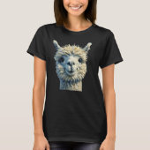 Charmanter Alpaca T - Shirt Ölgemälde (Vorderseite)