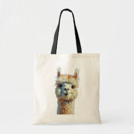 Charmanter Alpaca Tote Bag Ölgemälde Tragetasche