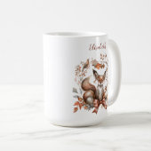 Charmanter Autumnal Woodland Scene Fox Kaffeetasse (VorderseiteRechts)