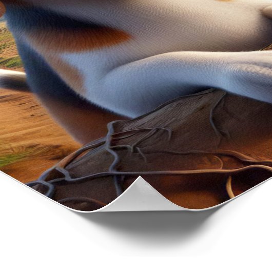 Charmanter Beagle in rustikaler Landschaft Poster (Ecke)